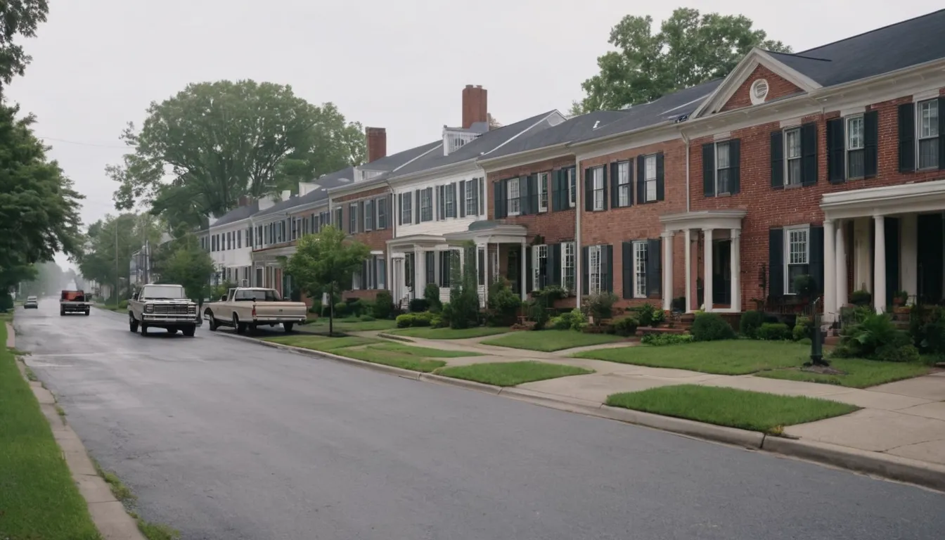 Older rowhouses and colonial homes in La Plata with mature trees and sidewalks